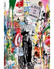 Śledź swoje marzenia ulica ściana graffiti płótno artystyczne obrazy abstrakcyjne Einstein Pop płótno artystyczne wydruki dla dz