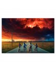 Stranger things plakat sezon 3 2 1 postacie Retro TV film drukuje jedwabny na ścianę sztuka do salonu dekoracja sypialni 40x60 5