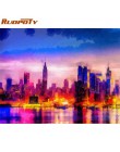RUOPOTY ramka ręcznie malowany obrazek według numerów London Lover akrylowy obraz ścienny według numerów obraz na płótnie do dek