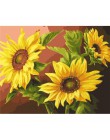SDOYUNO 60x75 cm malowanie numerami rama obraz DIY przez numery zestawów słoneczniki streszczenie nowoczesny wystrój domu ściany