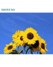 SDOYUNO 60x75 cm malowanie numerami rama obraz DIY przez numery zestawów słoneczniki streszczenie nowoczesny wystrój domu ściany