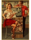 Nowa II wojna światowa Sexy pin up Girl Vintege plakat Home naklejka ścienna do pokoju papier pakowy plakaty i druki dekoracje n