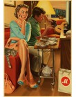 Nowa II wojna światowa Sexy pin up Girl Vintege plakat Home naklejka ścienna do pokoju papier pakowy plakaty i druki dekoracje n
