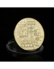 1 sztuk kreatywny pamiątka pozłacane Bitcoin moneta kolekcjonerska wielki prezent Bit moneta kolekcja sztuki fizyczna złota pami