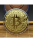 1 sztuk kreatywny pamiątka pozłacane Bitcoin moneta kolekcjonerska wielki prezent Bit moneta kolekcja sztuki fizyczna złota pami