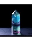 1PC fluoryt naturalny sześciokątna kolumna punkt kryształowy uzdrawiająca różdżka kryształ mineralny dekoracja domu gabinet kami