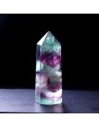 1PC fluoryt naturalny sześciokątna kolumna punkt kryształowy uzdrawiająca różdżka kryształ mineralny dekoracja domu gabinet kami