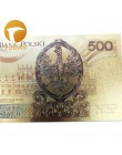1pc 500 PLN czystego złota folia banknot polska pamiątkowe banknoty Drop Shipping