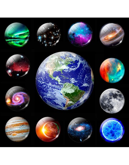 Lśniąca planeta księżyc gwiazdy lodówka magnes mgławica Galaxy Universe ozdobne magnesy na lodówkę tablica ogłoszeń naklejki świ