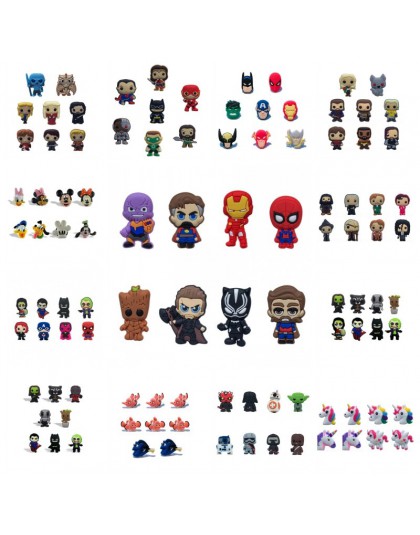 8 sztuk/partia Mickey/Avengers/superbohaterowie/Star Wars Hot Cartoon magnesy na lodówkę pcv tablica naklejki domu/dekoracja kuc