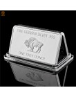 Drobne niemcy srebro. 999 Mint 1 Troy uncja Buffalo europejski srebrny metal platerowany złota tabliczka kopiuj kolekcja monet