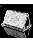 Drobne niemcy srebro. 999 Mint 1 Troy uncja Buffalo europejski srebrny metal platerowany złota tabliczka kopiuj kolekcja monet