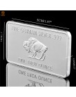 Drobne niemcy srebro. 999 Mint 1 Troy uncja Buffalo europejski srebrny metal platerowany złota tabliczka kopiuj kolekcja monet