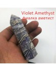 24 kamień punkt wieża Wicca uzdrawiający kryształ sześciokąt naturalne minerały magiczna różdżka Home Decor Geode ametyst Rose Q