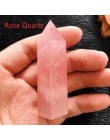 24 kamień punkt wieża Wicca uzdrawiający kryształ sześciokąt naturalne minerały magiczna różdżka Home Decor Geode ametyst Rose Q
