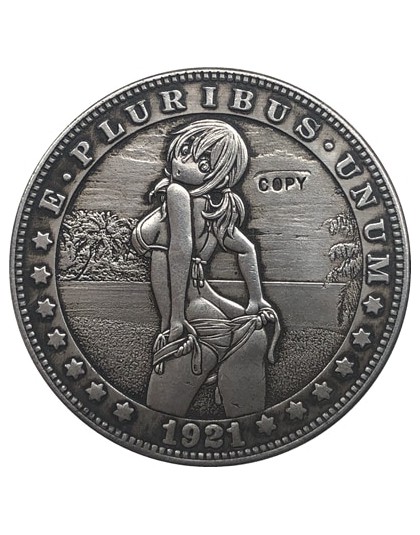 Hobo nikiel 1921-D USA Morgan Dollar monety kopia typ 95