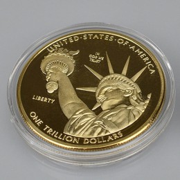 1 bilion dolar złoto posrebrzane stany zjednoczone kolekcja metalowa moneta