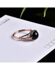 1PC nowa moda naturalny kryształowy pierścień rose quartz ametyst biżuteria kryształ kwarcowy party biżuteria DIY prezent para b