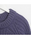 Wixra dzianiny Chunky nadwymiarowy sweter kobiet luźny jednolity, gruby O-Neck swetry swetry stylowe topy dla kobiet jesień zima