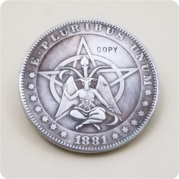 Typ  4_Hobo moneta niklowa 1881-CC dolar morgana kopiuj monetę darmowa wysyłka