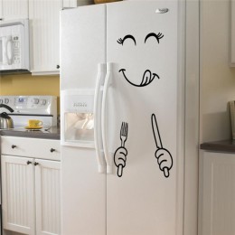 Lodówka magnes magnes lodówka śliczne naklejki lodówka Happy Delicious Face lodówka do kuchni naklejki ścienne Art śliczne nakle