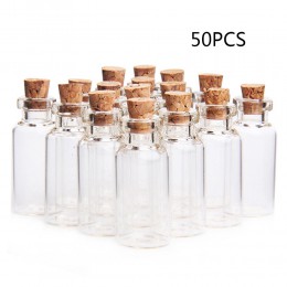 50 sztuk 5ml butelki życzeń Mini puste jasne szklane butelka z korkiem małe małe fiolki słoiki na dekoracje ślubne rzemiosło