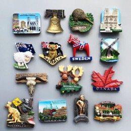 Magnesy na lodówkę kanada irlandzka niemiecka Hollywood szwecja holenderska Salzburg australijska naklejka na magnes na lodówkę 