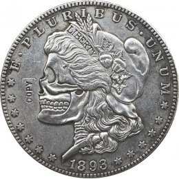 Hobo nikiel dwa twarzy 1893 stany zjednoczone Morgan dolar moneta kopia