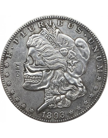 Hobo nikiel dwa twarzy 1893 stany zjednoczone Morgan dolar moneta kopia