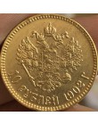 24-K pozłacane 1898-1911 rosja 10 rubli złota moneta kopia