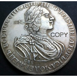 Sprzedaż hurtowa 1724 rosja 1 kopia monety rubla 100% miedziane posrebrzane