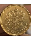 24-K pozłacane 1898-1911 rosja 10 rubli złota moneta kopia