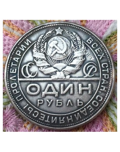 Hurtownie 1924 rosja 1 rubel monety kopia 100% miedziane posrebrzane produkcji