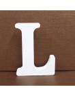 1pc 8cm A-Z 0-9 białe drewniane litery alfabetu angielskiego numer wolnostojący spersonalizowana nazwa projekt rzemiosło artysty