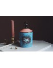 Piękny Design wielkie oczy słoik ręce z pokrywkami ceramiczne dekoracyjne puszki świecznik puszki do przechowywania strona główn