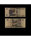 Rosja 2000 rubli kolor złota moneta banknot replika 24k złota folia pamiątkowy złoty banknot fałszywe pieniądze idealne rzemiosł