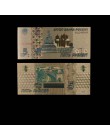 Rosja 2000 rubli kolor złota moneta banknot replika 24k złota folia pamiątkowy złoty banknot fałszywe pieniądze idealne rzemiosł