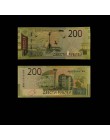 Rosja 2000 rubli kolor złota moneta banknot replika 24k złota folia pamiątkowy złoty banknot fałszywe pieniądze idealne rzemiosł