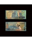 Rosja 2000 rubli kolor złota moneta banknot replika 24k złota folia pamiątkowy złoty banknot fałszywe pieniądze idealne rzemiosł