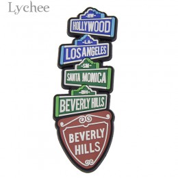 Lychee life Hollywood śmieszne gumowy magnes na lodówkę kreatywny 3D magnes na lodówkę pamiątki turystyczne do dekoracji domu