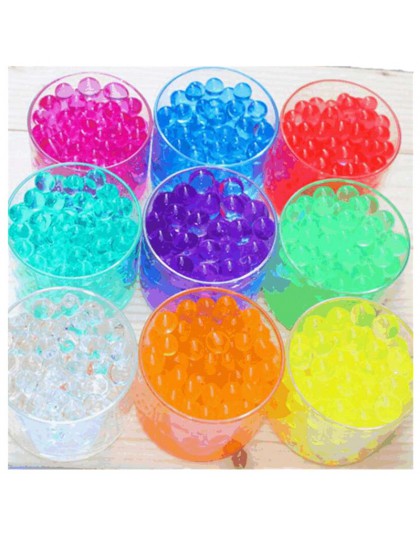 12 worków 1200 sztuk/partia Crystal gleby hydrożel żel polimerowe koraliki wodne dekoracje Maison rosnące kule wodne Home Decor