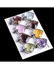 1PC naturalny kryształ mineralny Ornament butelka życzeń serce wisiorek strażnik moda naszyjnik z wisiorkiem wisiorek biżuteria 