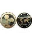 Pozłacane Bitcoin Bit moneta Litecoin marszczyć upamiętnienie metalowa moneta przezroczyste opakowanie akrylowe monety