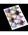 1PC naturalny kryształ mineralny Ornament butelka życzeń serce wisiorek strażnik moda naszyjnik z wisiorkiem wisiorek biżuteria 
