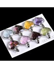 1PC naturalny kryształ mineralny Ornament butelka życzeń serce wisiorek strażnik moda naszyjnik z wisiorkiem wisiorek biżuteria 