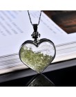 1PC naturalny kryształ mineralny Ornament butelka życzeń serce wisiorek strażnik moda naszyjnik z wisiorkiem wisiorek biżuteria 