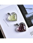 1PC naturalny kryształ mineralny Ornament butelka życzeń serce wisiorek strażnik moda naszyjnik z wisiorkiem wisiorek biżuteria 