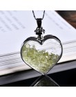 1PC naturalny kryształ mineralny Ornament butelka życzeń serce wisiorek strażnik moda naszyjnik z wisiorkiem wisiorek biżuteria 