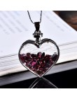 1PC naturalny kryształ mineralny Ornament butelka życzeń serce wisiorek strażnik moda naszyjnik z wisiorkiem wisiorek biżuteria 