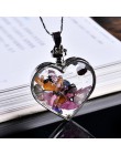 1PC naturalny kryształ mineralny Ornament butelka życzeń serce wisiorek strażnik moda naszyjnik z wisiorkiem wisiorek biżuteria 